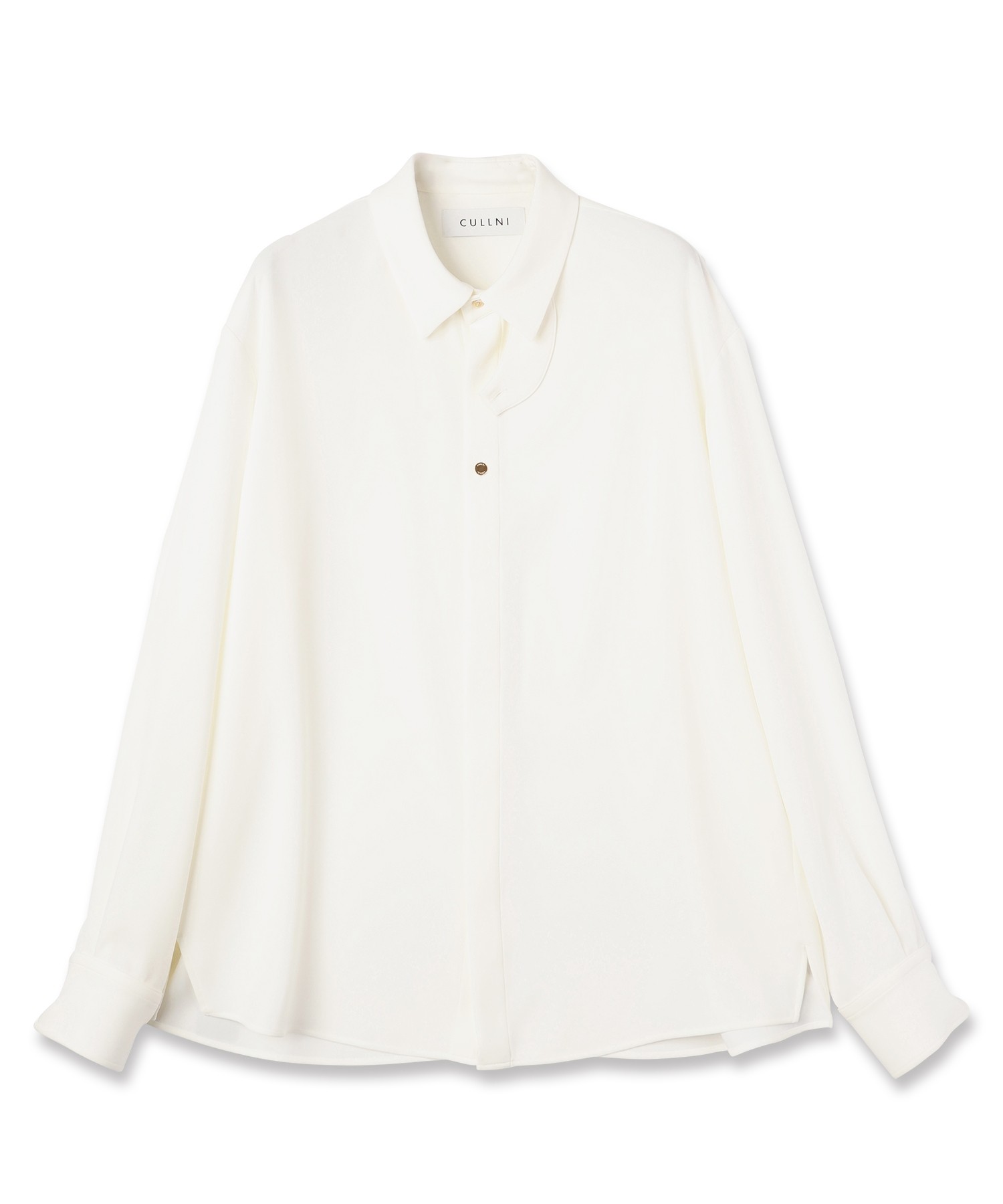 Double Cloth Twill Front Fly Chin Tab Shirt