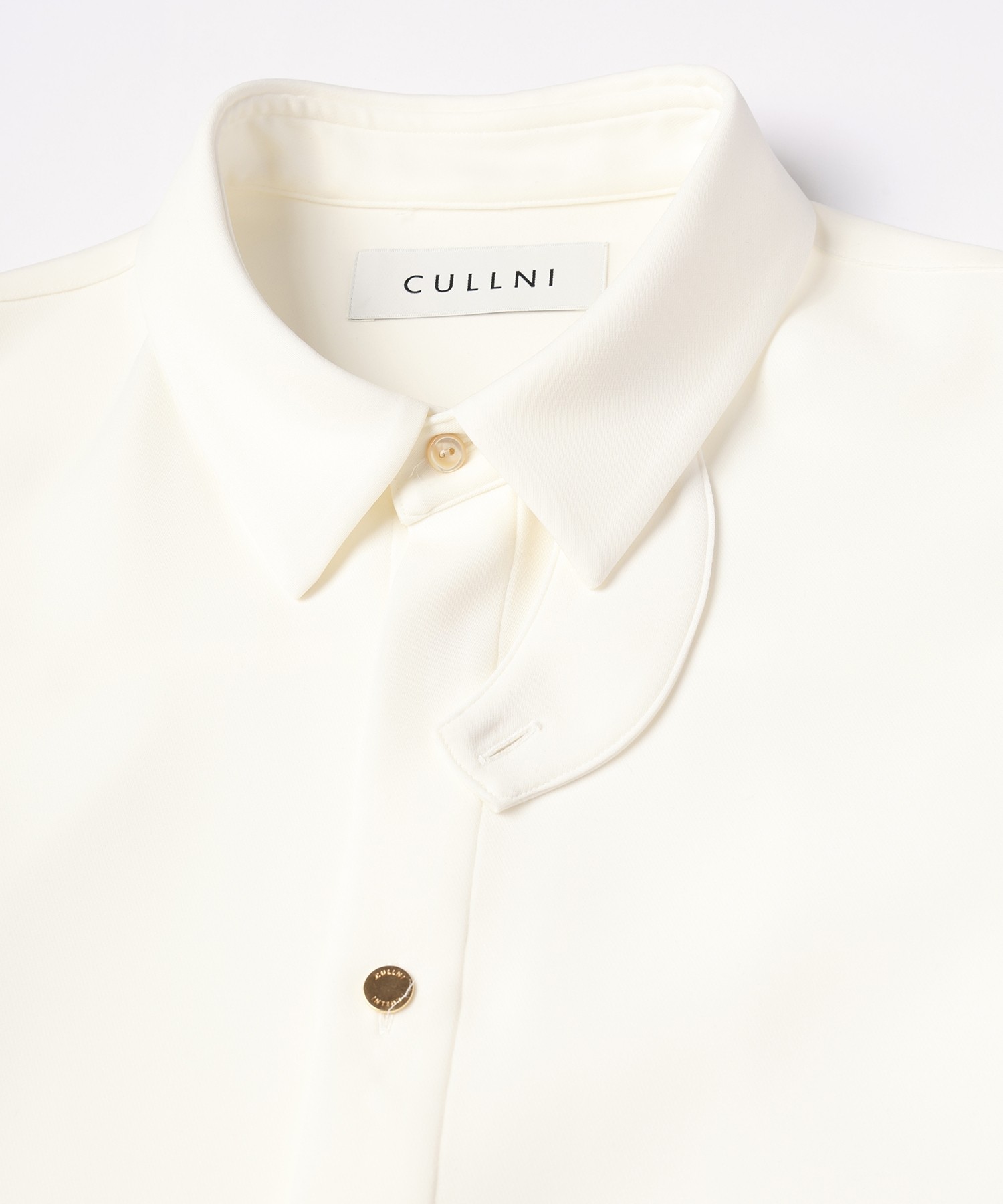 Double Cloth Twill Front Fly Chin Tab Shirt