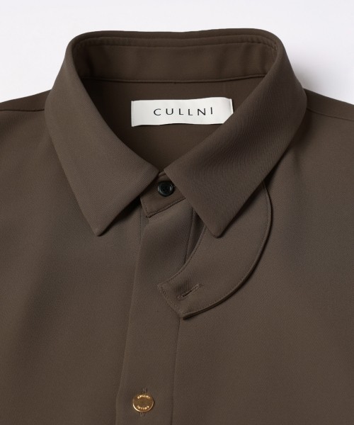 Double Cloth Twill Front Fly Chin Tab Shirt