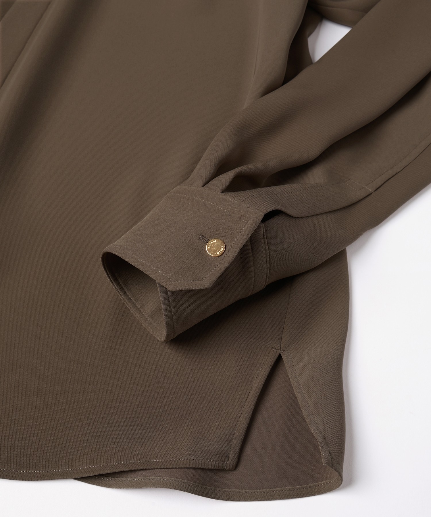 Double Cloth Twill Front Fly Chin Tab Shirt