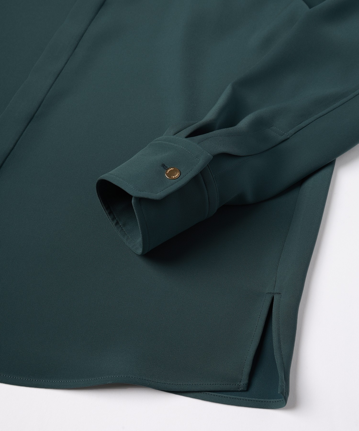 Double Cloth Twill Front Fly Chin Tab Shirt