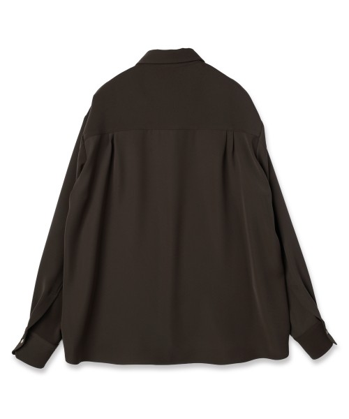 Double Cloth Twill Front Fly Chin Tab Shirt