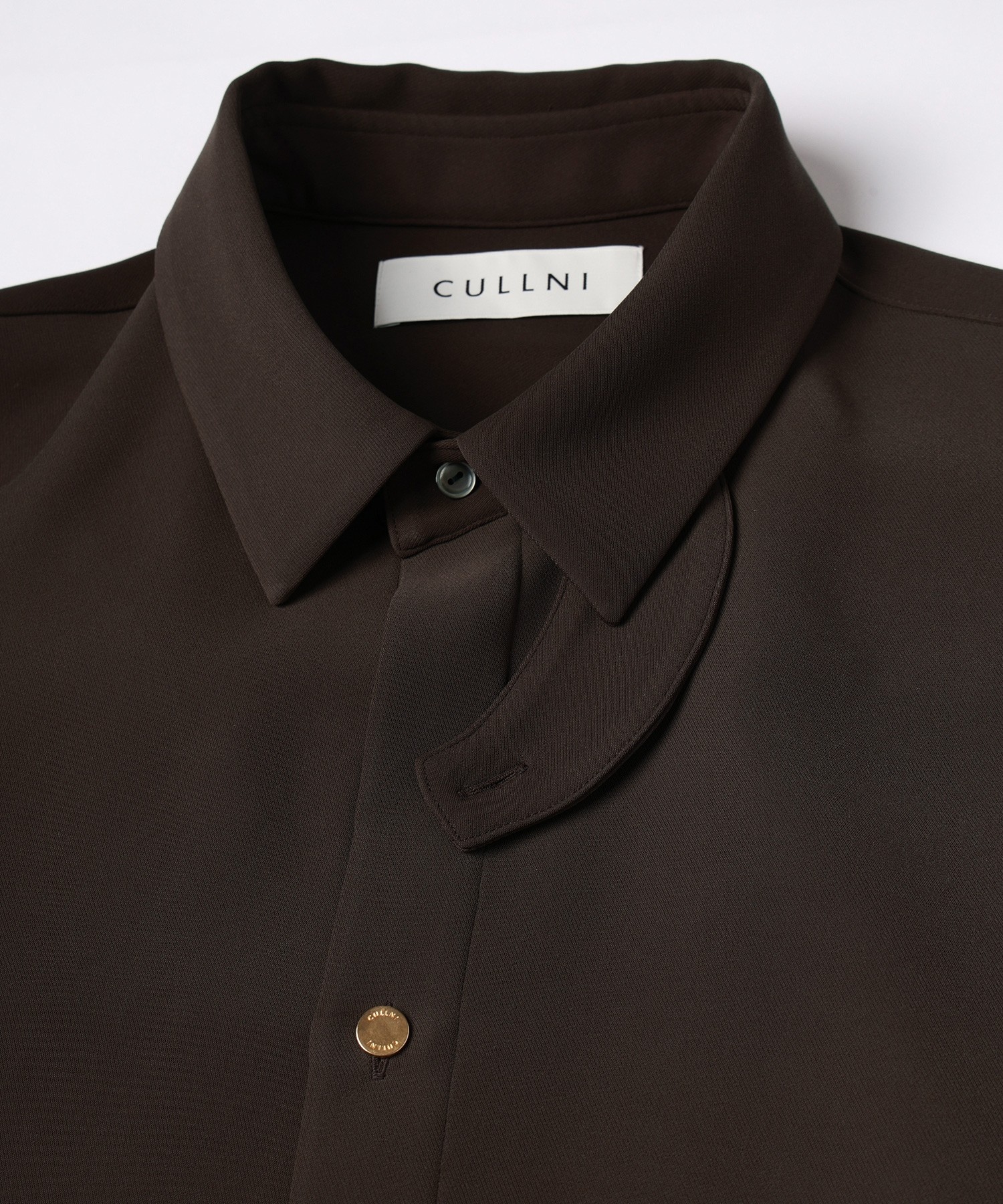 Double Cloth Twill Front Fly Chin Tab Shirt