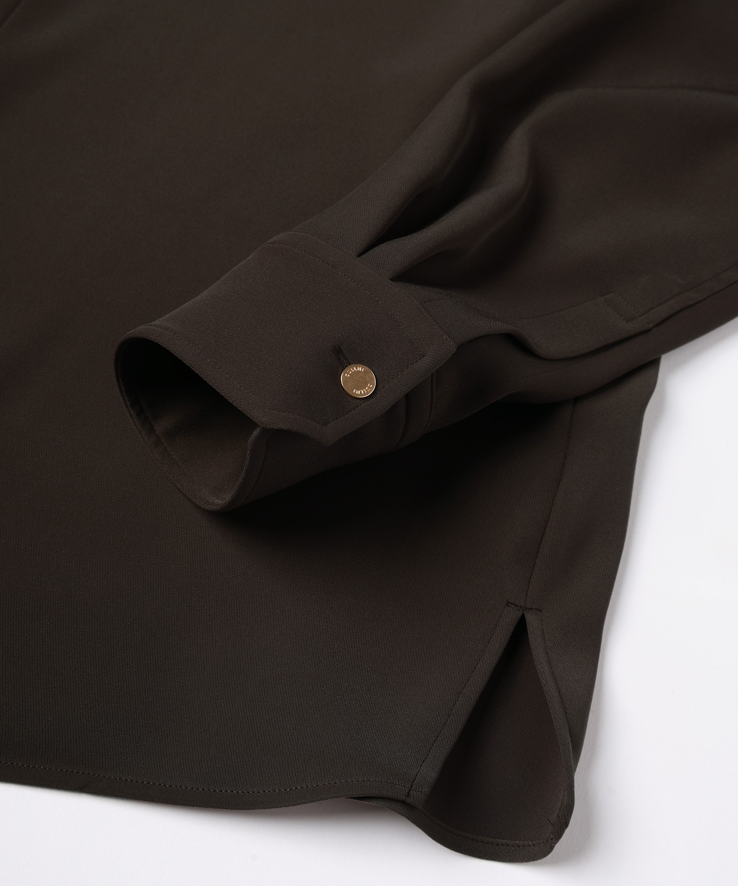 Double Cloth Twill Front Fly Chin Tab Shirt