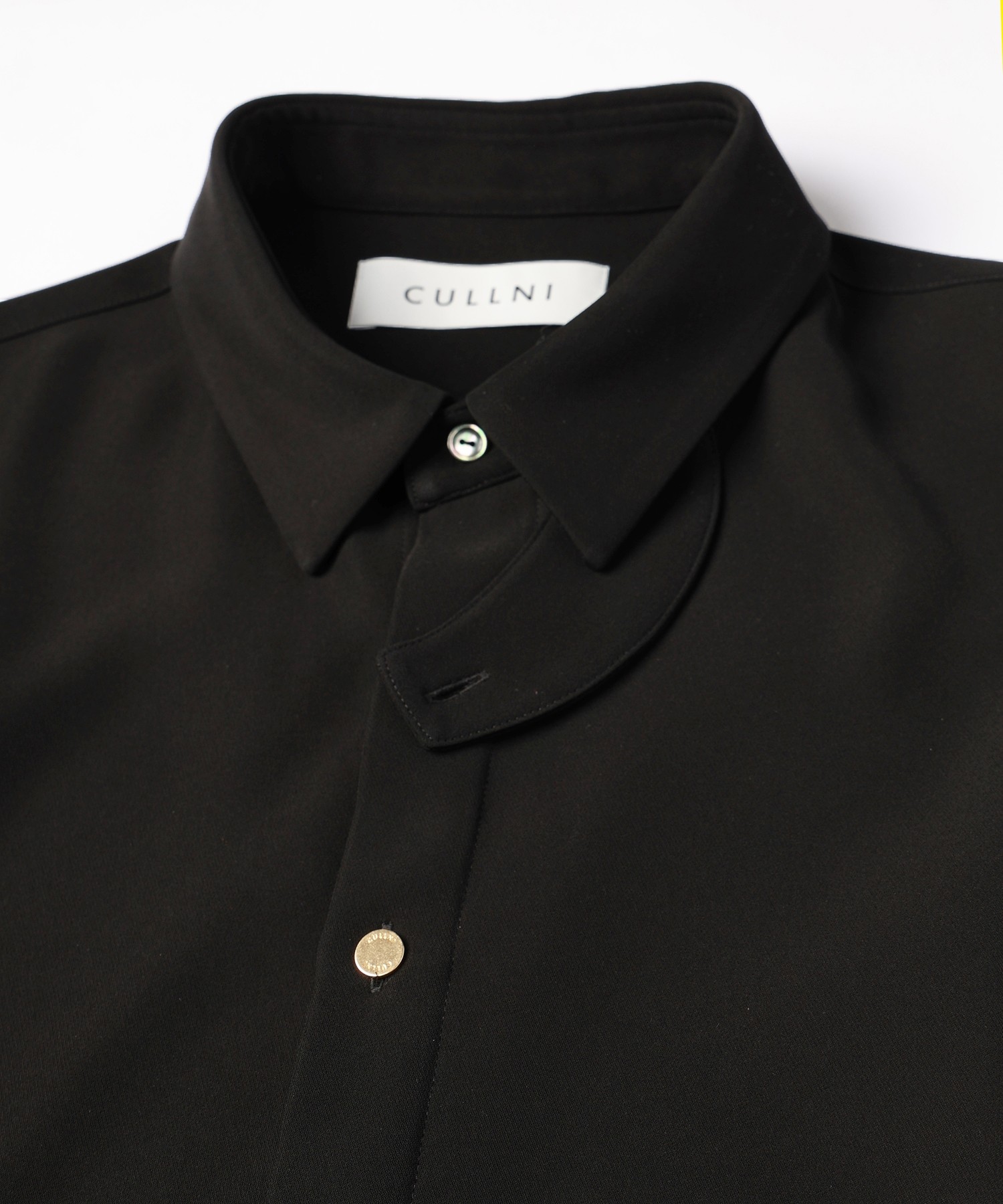 Double Cloth Twill Front Fly Chin Tab Shirt