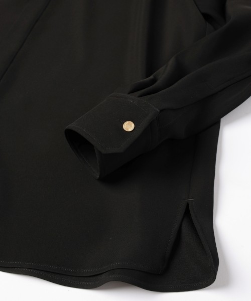 Double Cloth Twill Front Fly Chin Tab Shirt