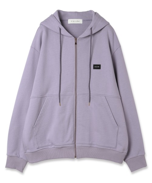 French Terry Embroidery Patch Zip Up Hoodie
