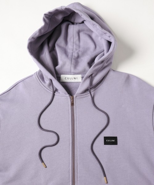French Terry Embroidery Patch Zip Up Hoodie