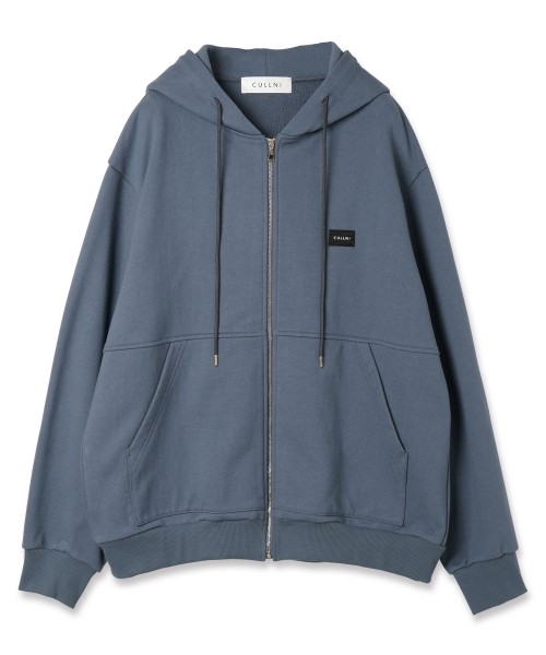French Terry Embroidery Patch Zip Up Hoodie
