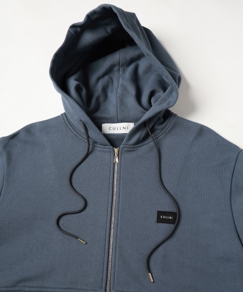 French Terry Embroidery Patch Zip Up Hoodie