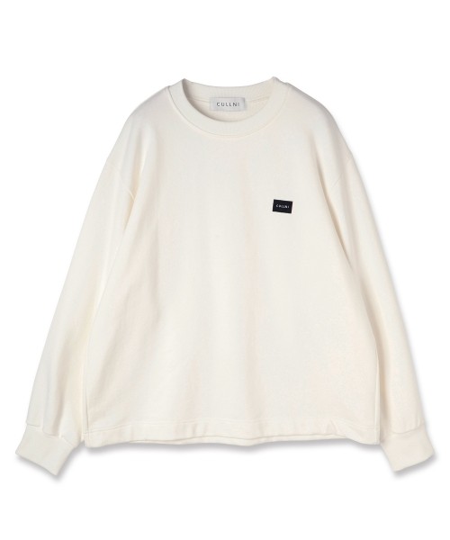 French Terry Embroidery Patch Long Sleeve Pullover
