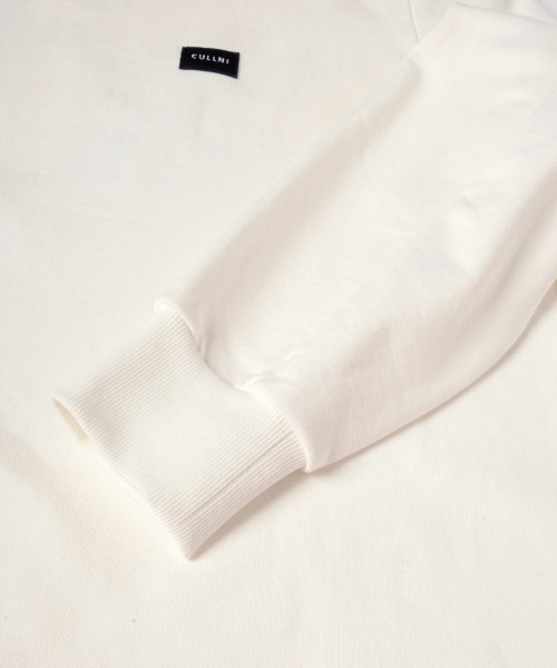 French Terry Embroidery Patch Long Sleeve Pullover