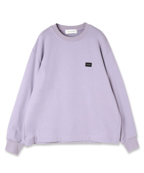 French Terry Embroidery Patch Long Sleeve Pullover