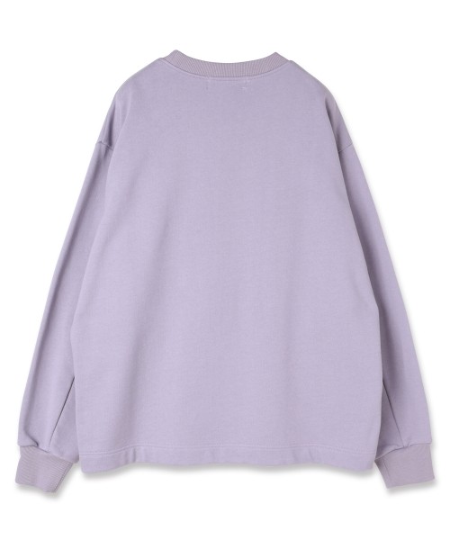 French Terry Embroidery Patch Long Sleeve Pullover