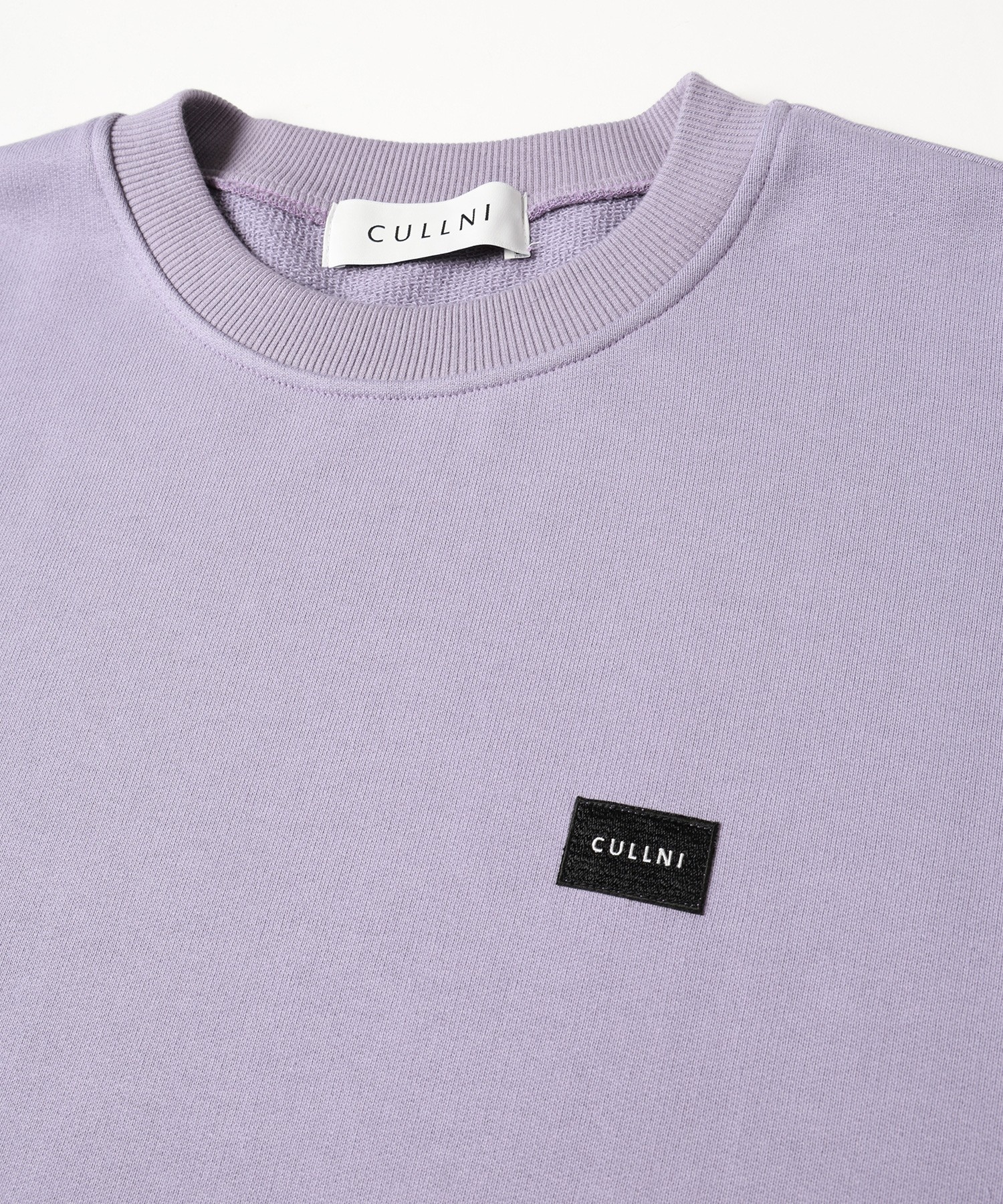 French Terry Embroidery Patch Long Sleeve Pullover