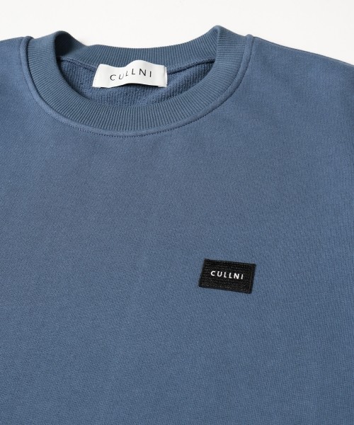 French Terry Embroidery Patch Long Sleeve Pullover