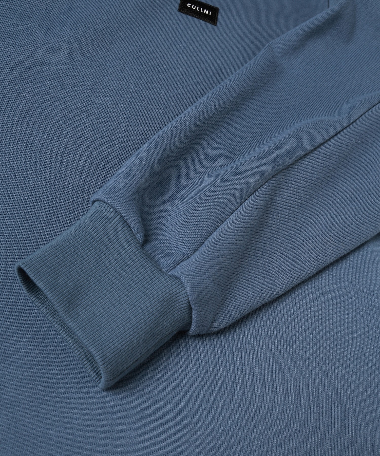 French Terry Embroidery Patch Long Sleeve Pullover