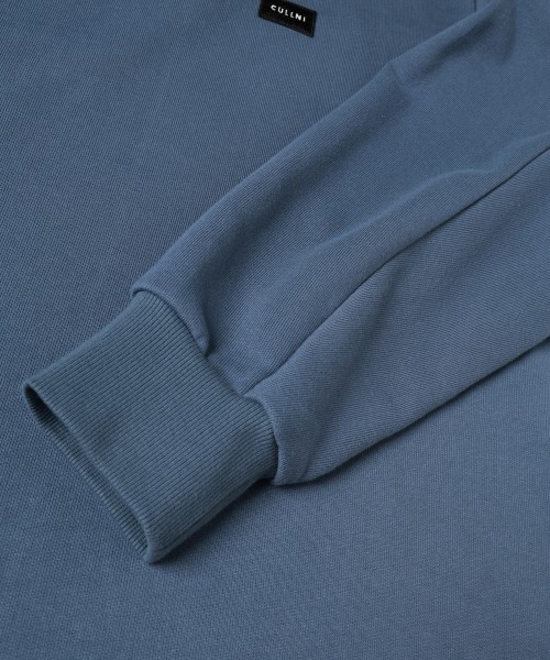 French Terry Embroidery Patch Long Sleeve Pullover