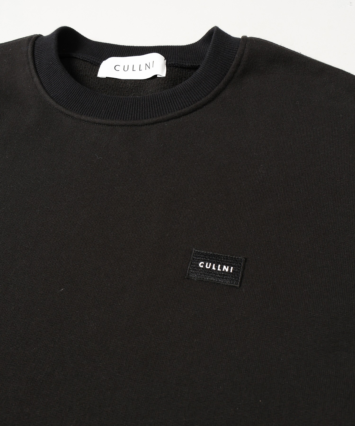 French Terry Embroidery Patch Long Sleeve Pullover