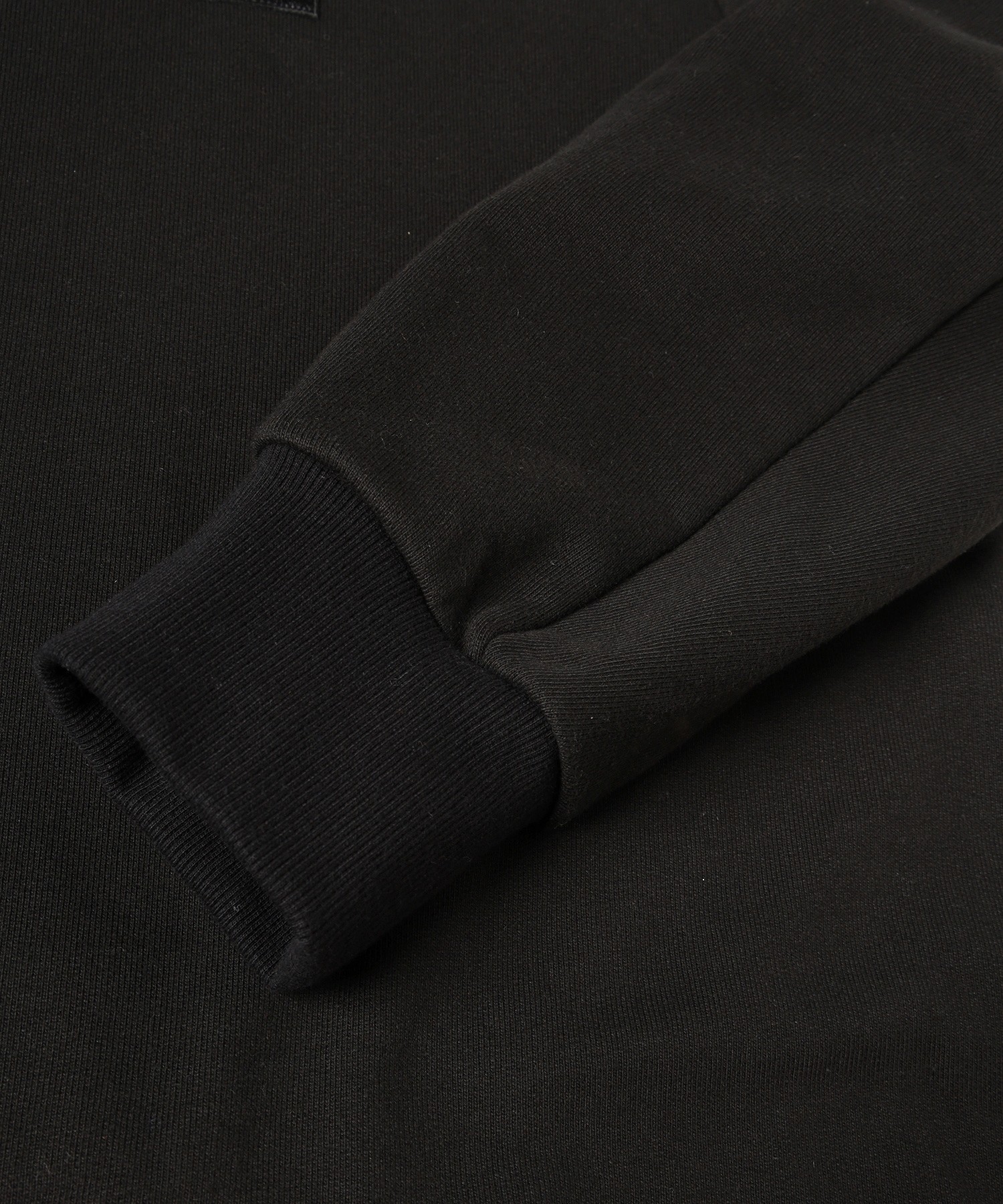 French Terry Embroidery Patch Long Sleeve Pullover