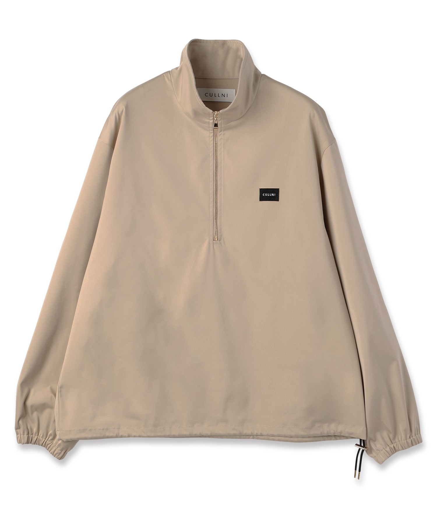 Double Satin Half Zip Embroidery Patch Pullover