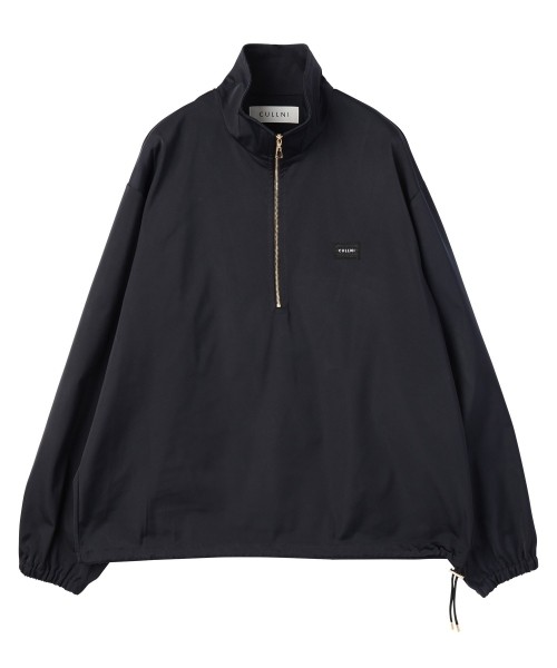 CULLNI Open Front Half ZIP ハーフジップ スウェット CULLNI ONLINE STORE / Double Satin Half Zip Embroidery Patch