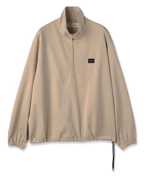 Double Satin Half Zip Embroidery Patch Pullover