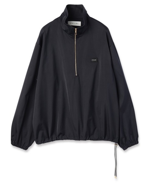 Double Satin Half Zip Embroidery Patch Pullover