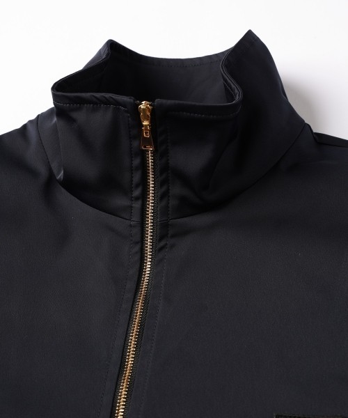Double Satin Half Zip Embroidery Patch Pullover