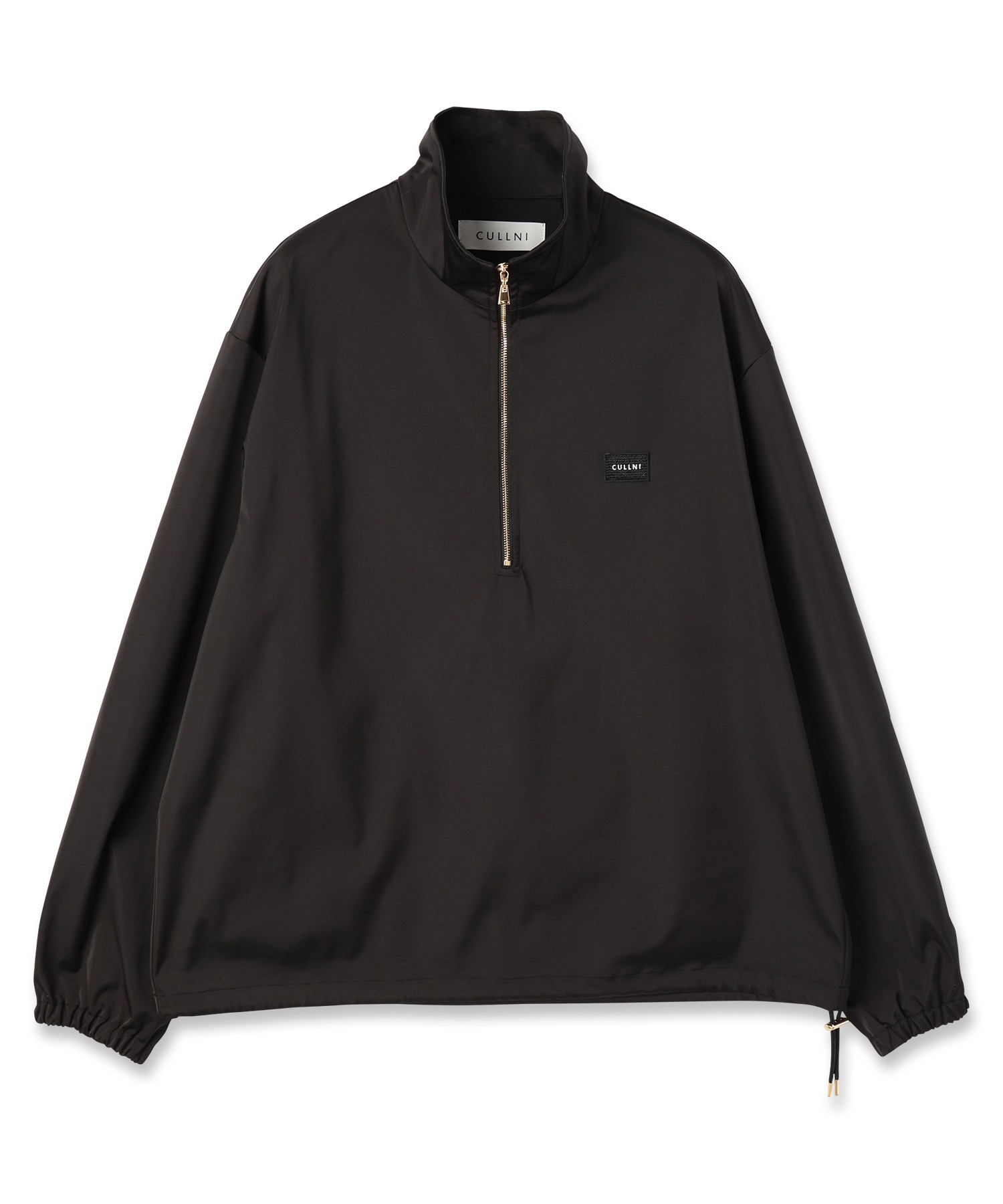 Double Satin Half Zip Embroidery Patch Pullover