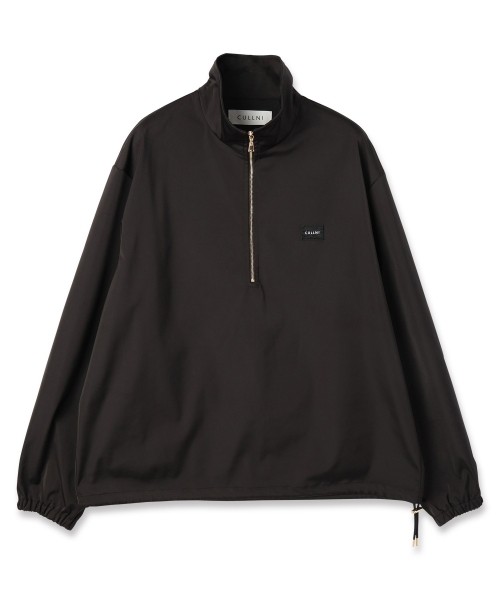 Double Satin Half Zip Embroidery Patch Pullover