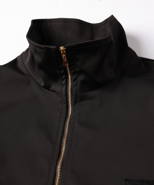 Double Satin Half Zip Embroidery Patch Pullover
