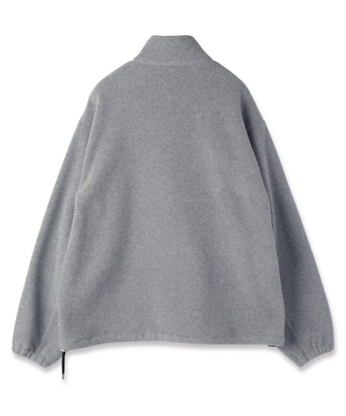 Half Zip High Neck Embroidery Patch Fleece Drawstring Pullover