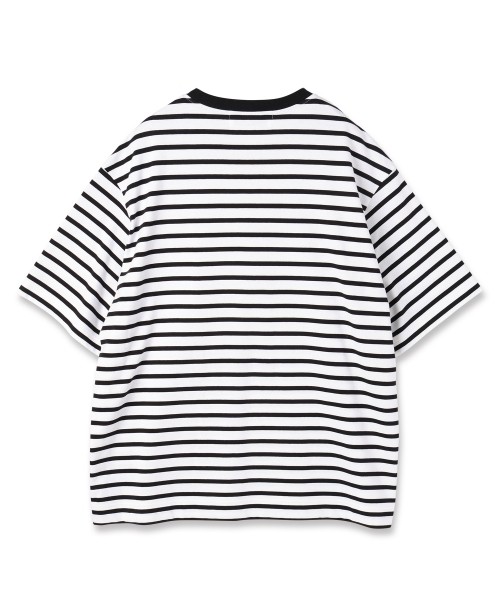 The Basic Embroidery Patch Short Sleeve Border Pullover