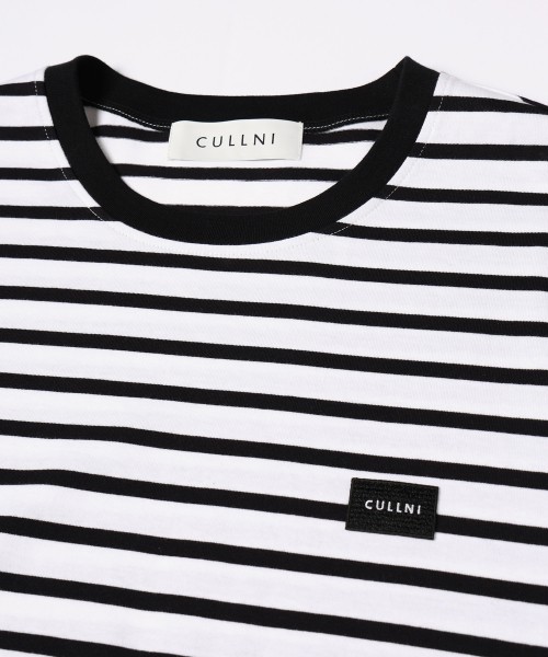 The Basic Embroidery Patch Short Sleeve Border Pullover