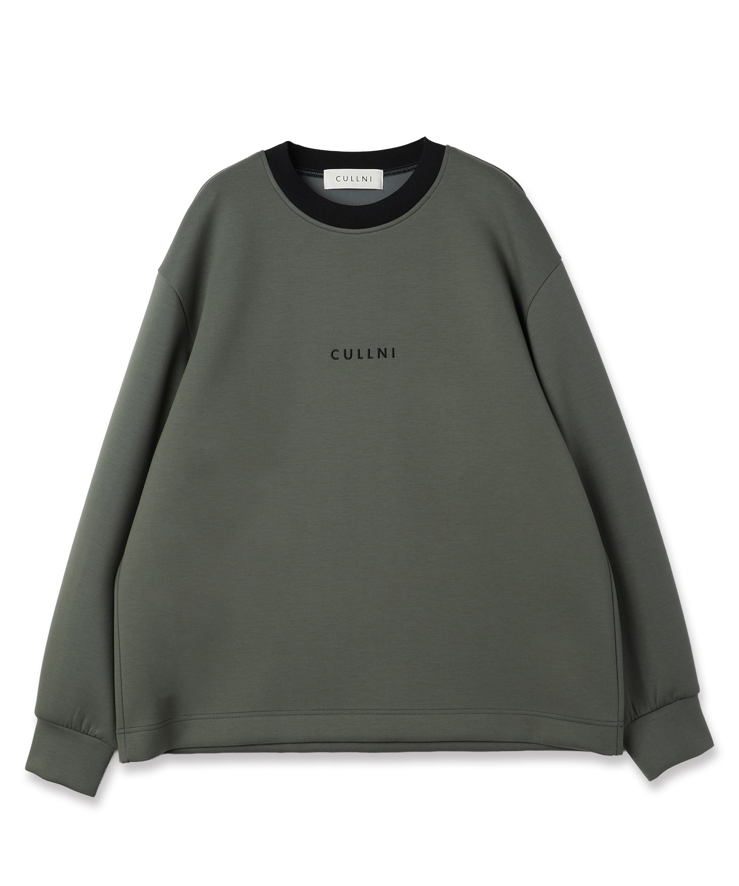 CULLNI Logo Embroidery Long Sleeve Pullover