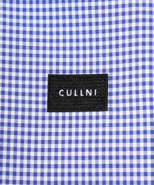 Gingham Check Front Fly Embroidery Patch Shirt
