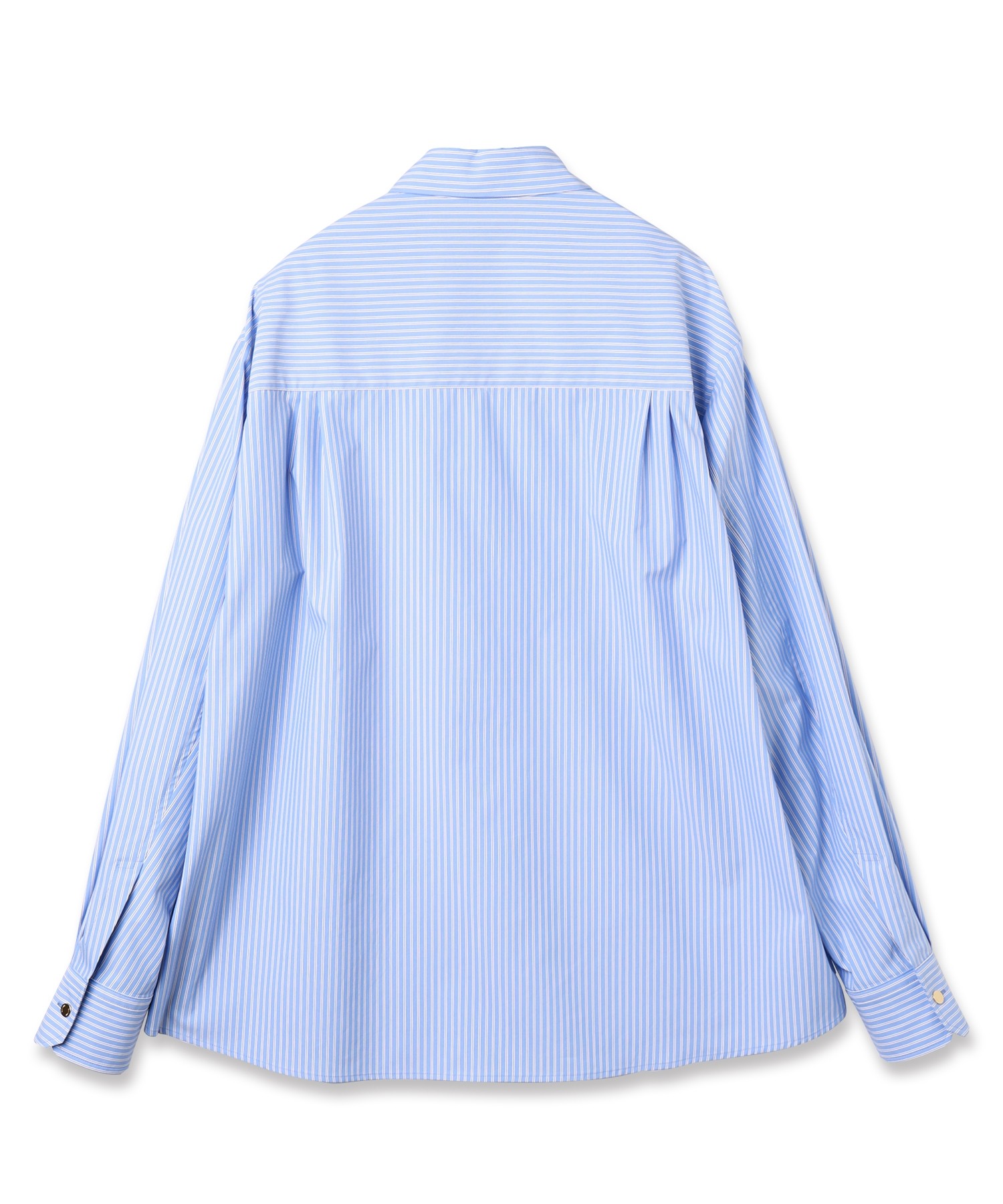 Stripe Front Fly Embroidery Patch Shirt