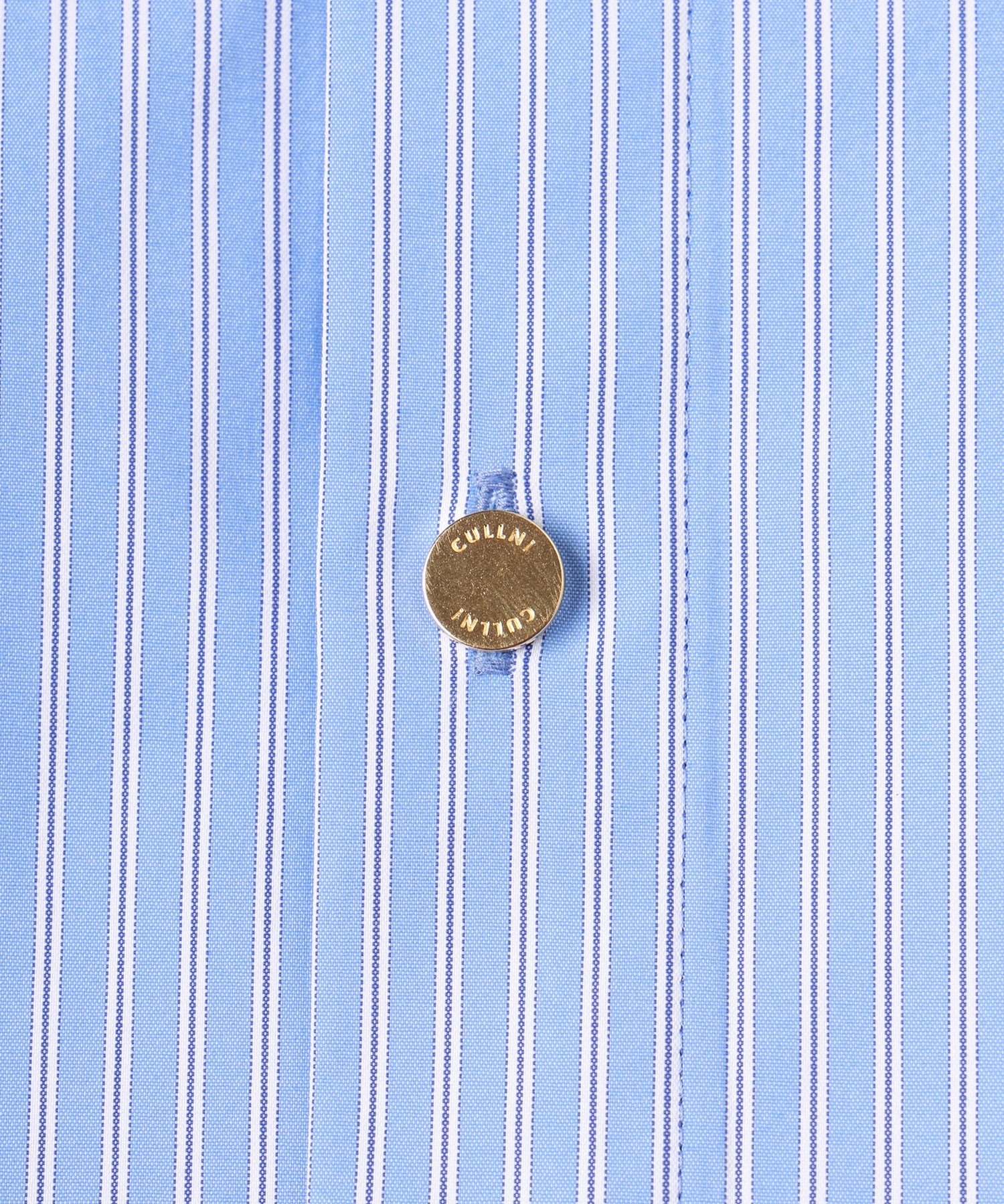 Stripe Front Fly Embroidery Patch Shirt