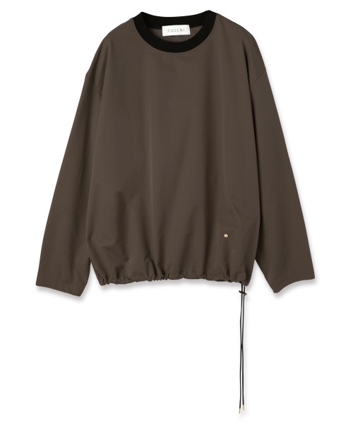 Stretch Double Cloth Drawstring Pullover