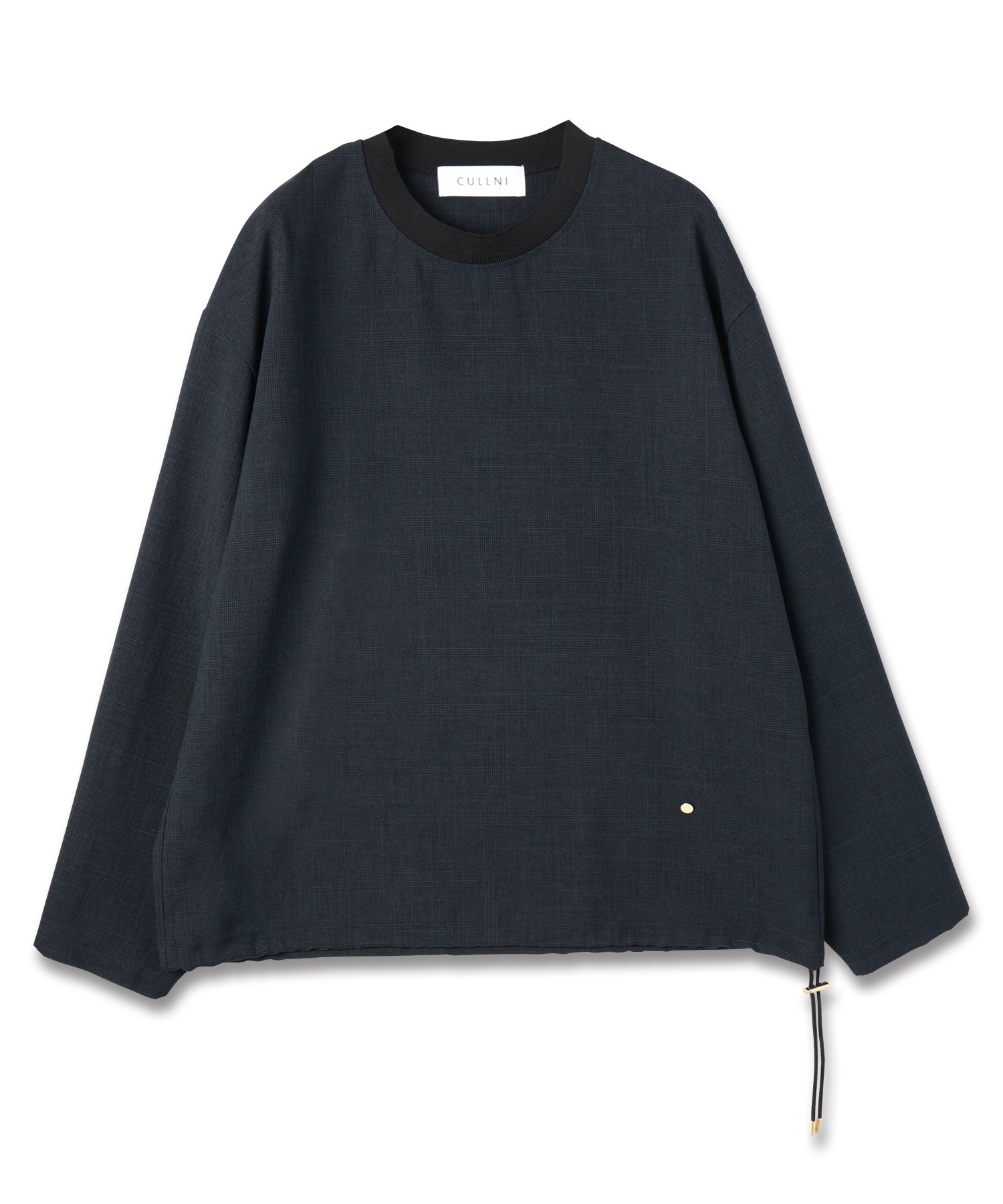 Glen Check Drawstring Pullover