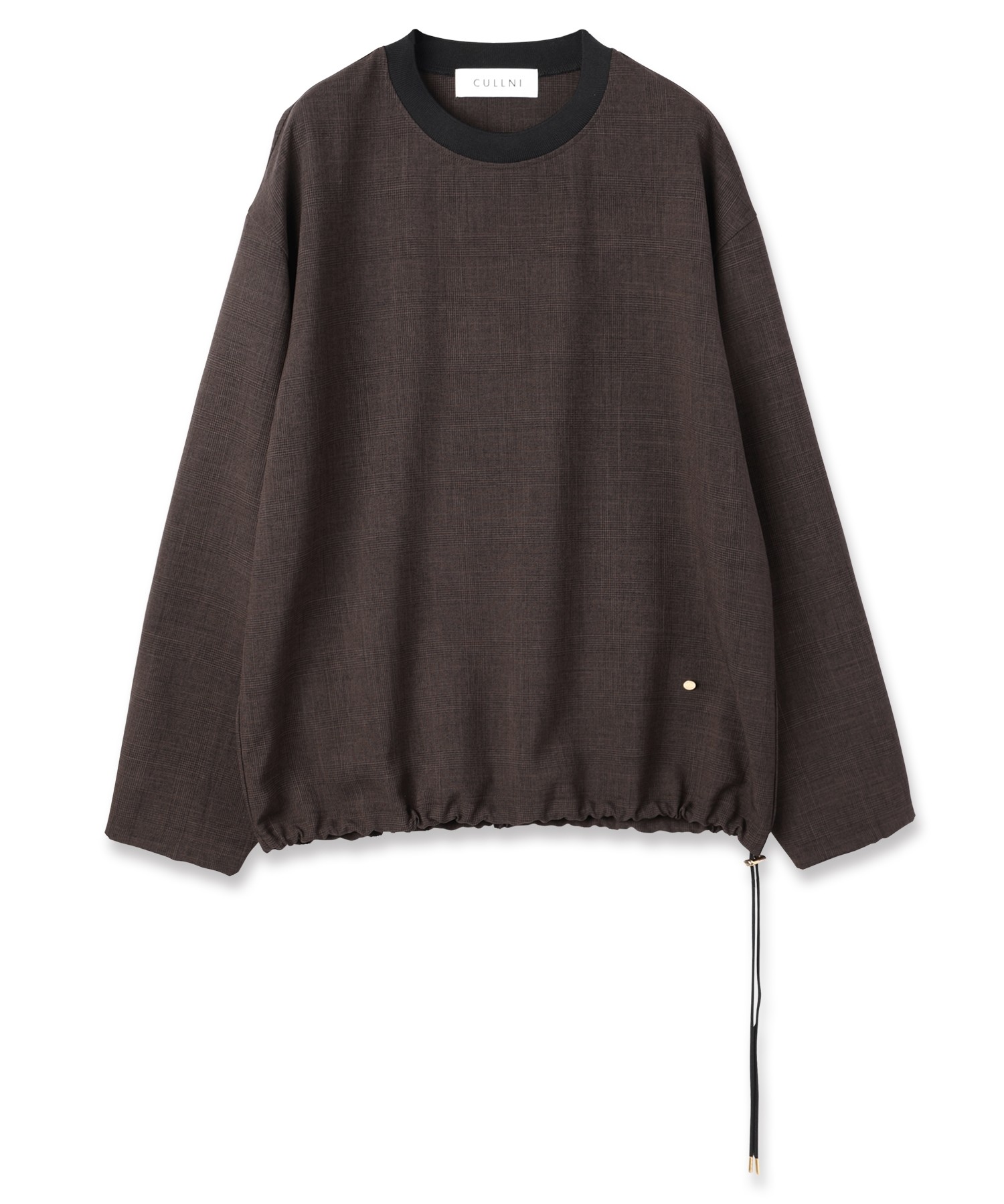 Glen Check Drawstring Pullover