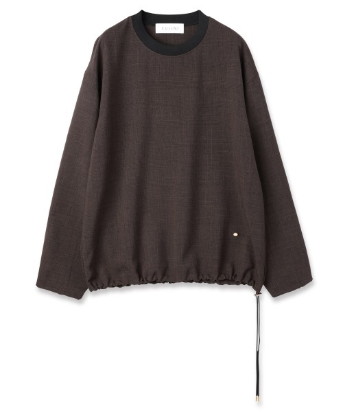 Glen Check Drawstring Pullover