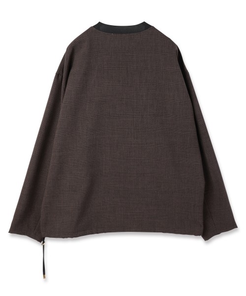 Glen Check Drawstring Pullover