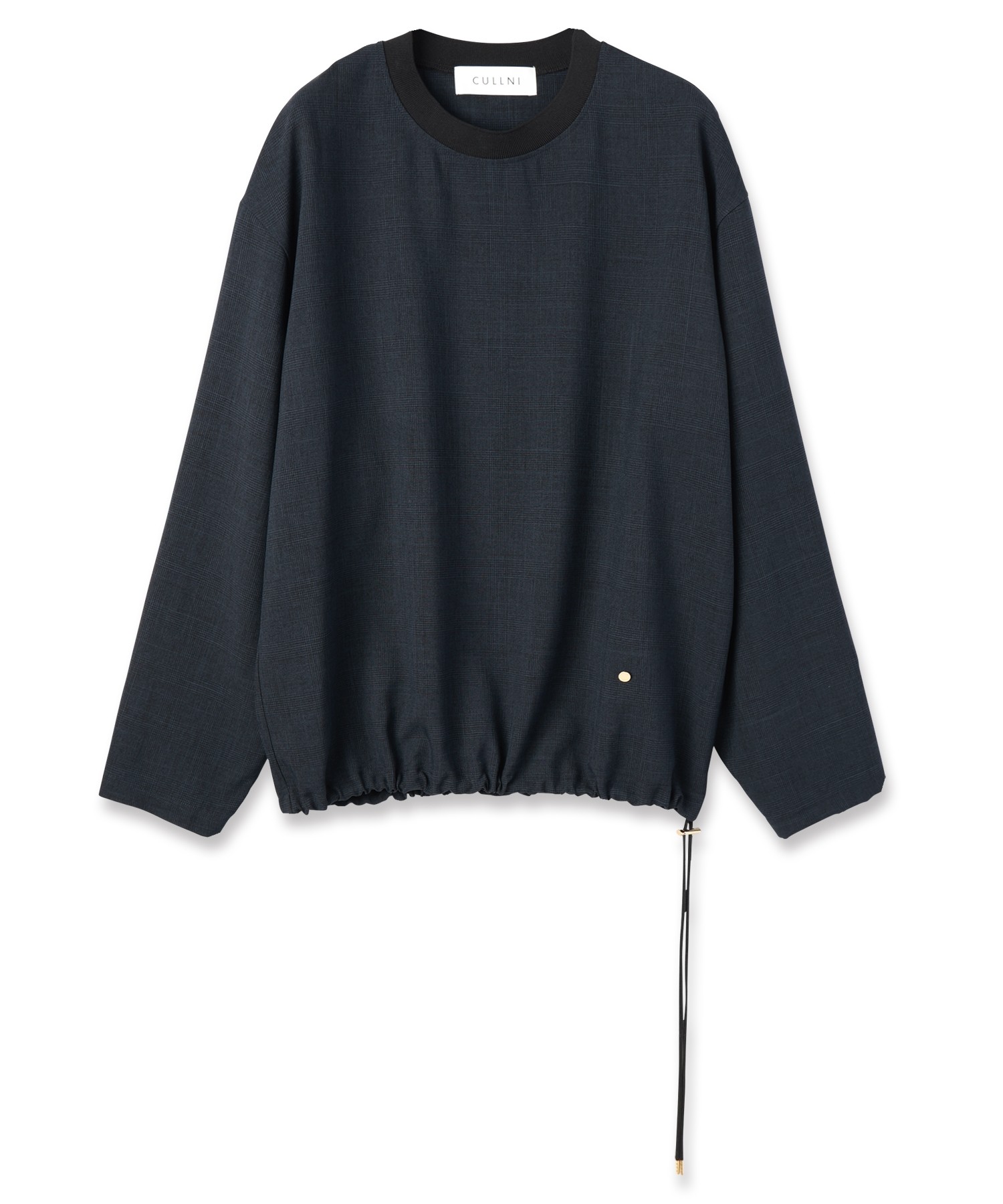 Glen Check Drawstring Pullover