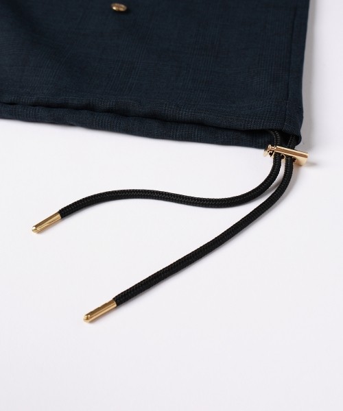 Glen Check Drawstring Pullover