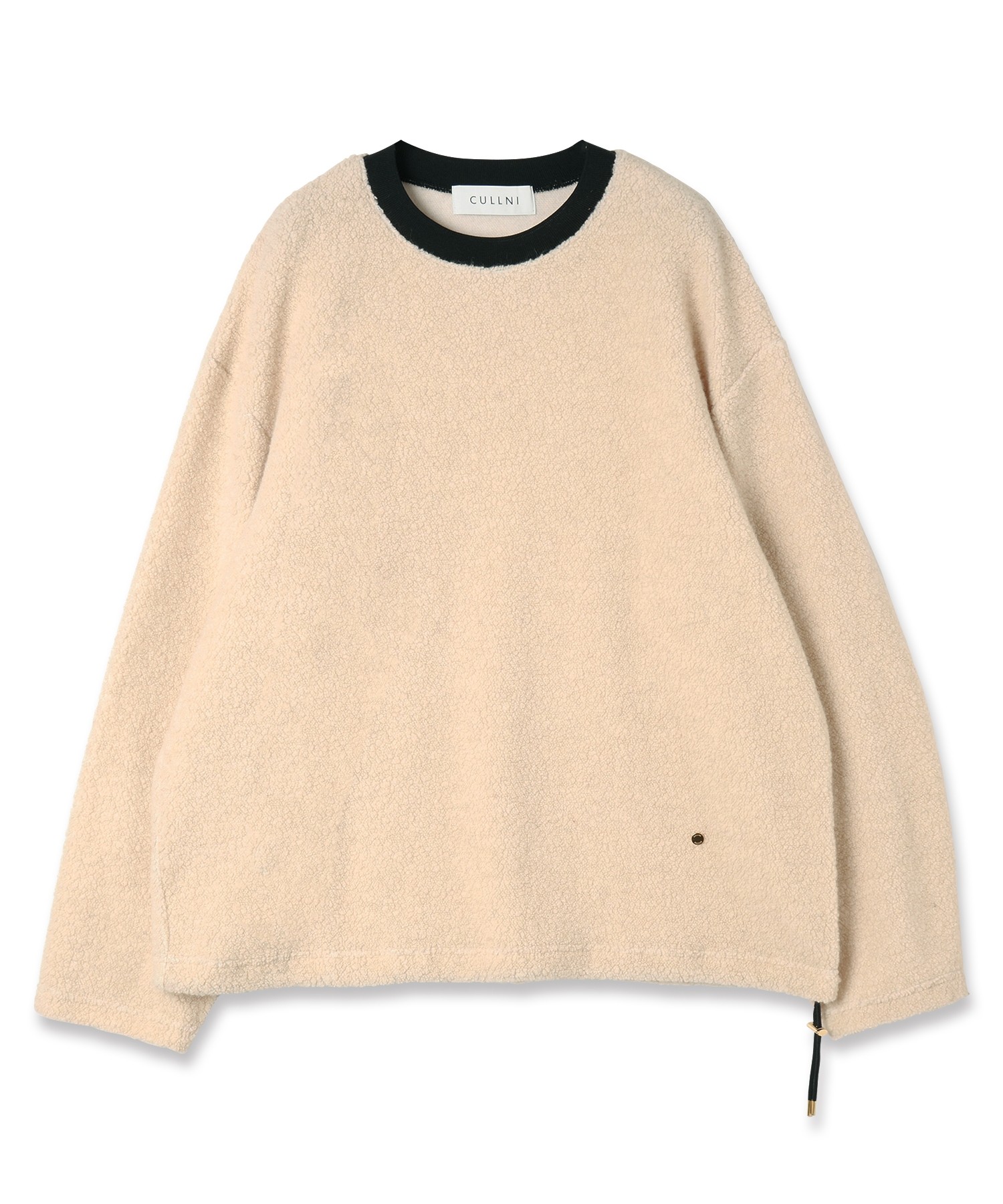 Curling Boa Drawstring Pullover