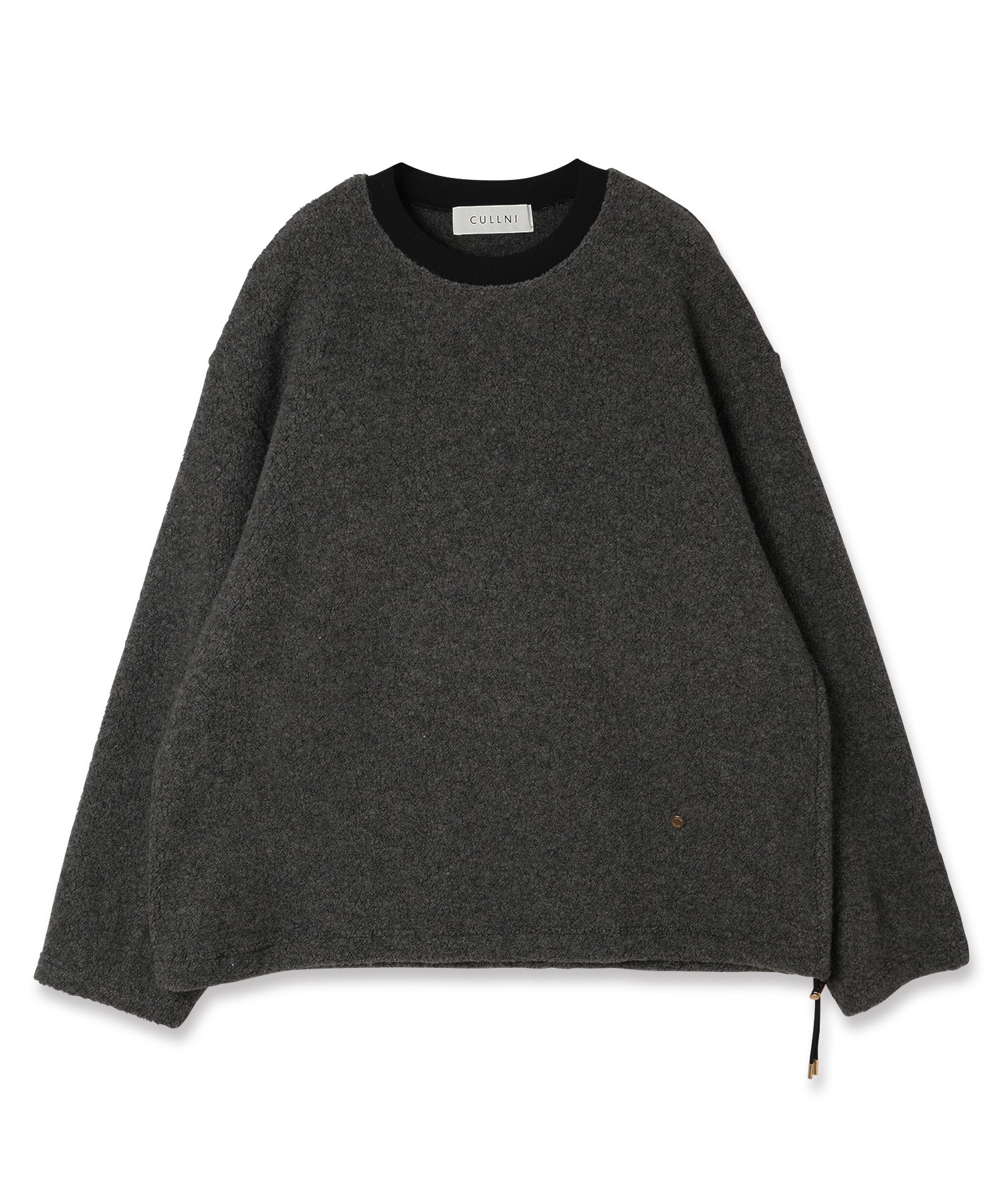 Curling Boa Drawstring Pullover