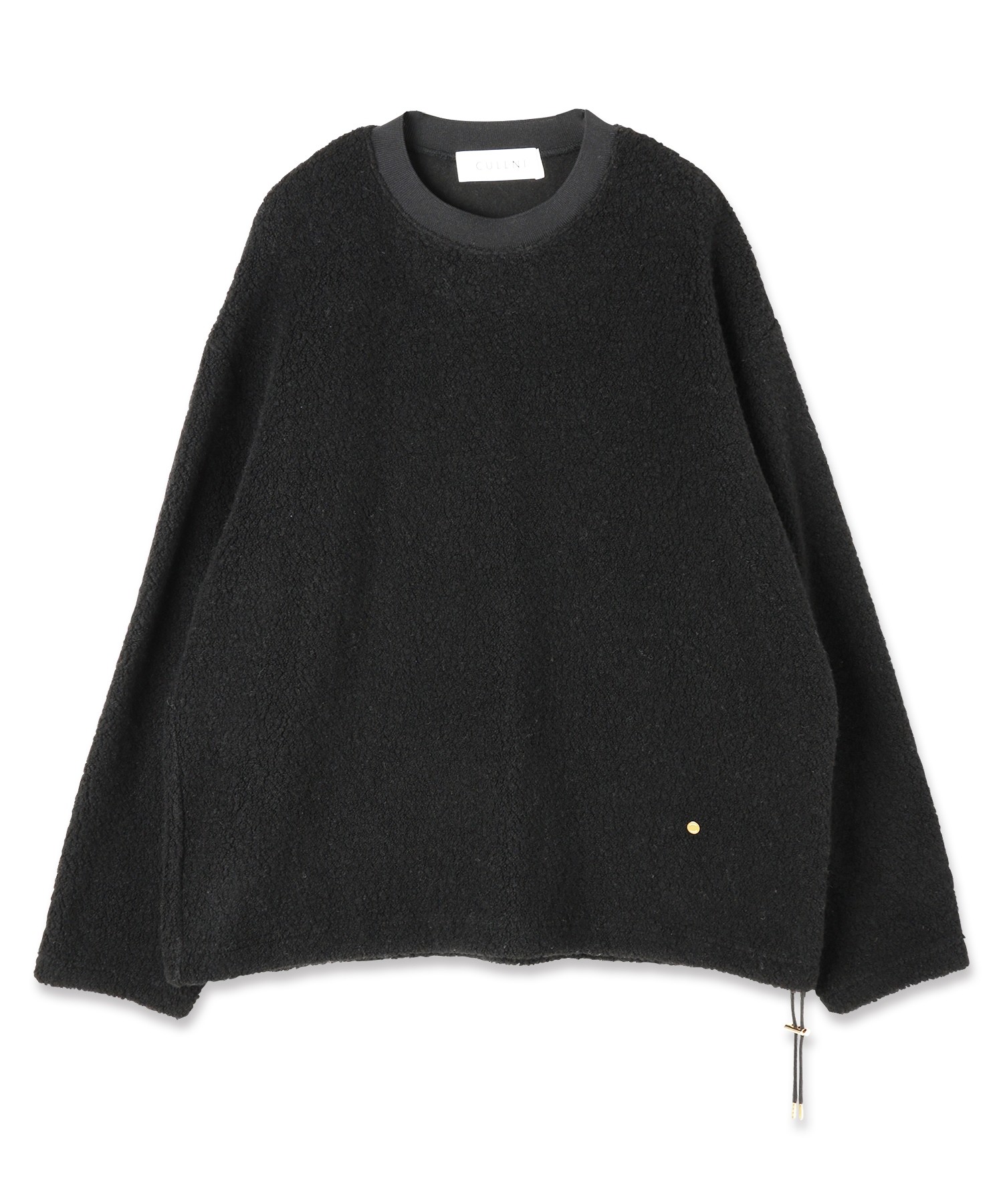 Curling Boa Drawstring Pullover