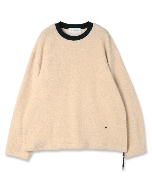 Curling Boa Drawstring Pullover